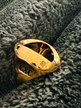 Gold-Tone Men's Signet Ring - Gold